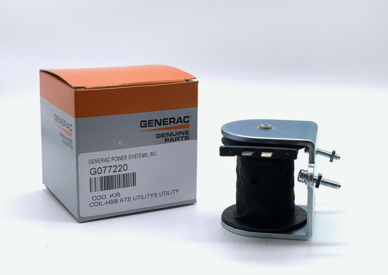Generac 077220A — Lower Solenoid Coil for 100A RTS Transfer Switches