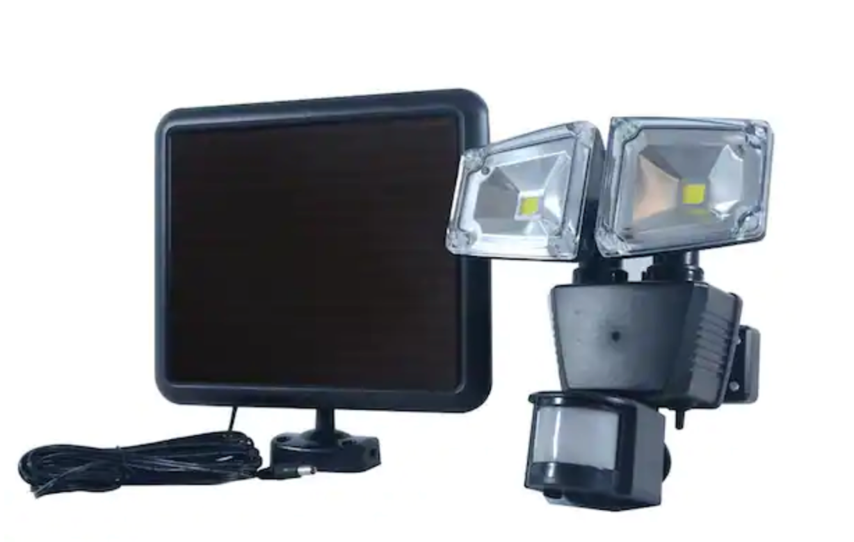 Dual Head Solar Motion Security Light by Nature Power Garden (22060)