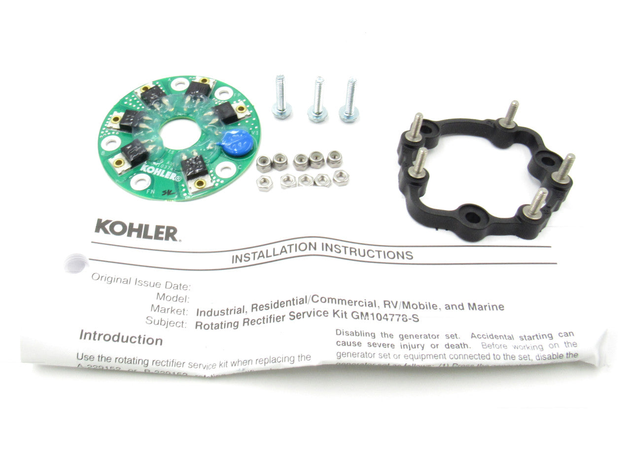 Kohler GM104778-S Rotating Diode Board Service Kit
