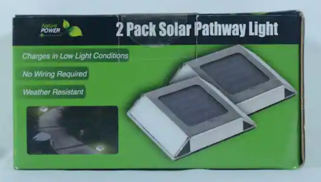 Solar Pathway Lights by Nature Power Garden (2 pack) (21070)