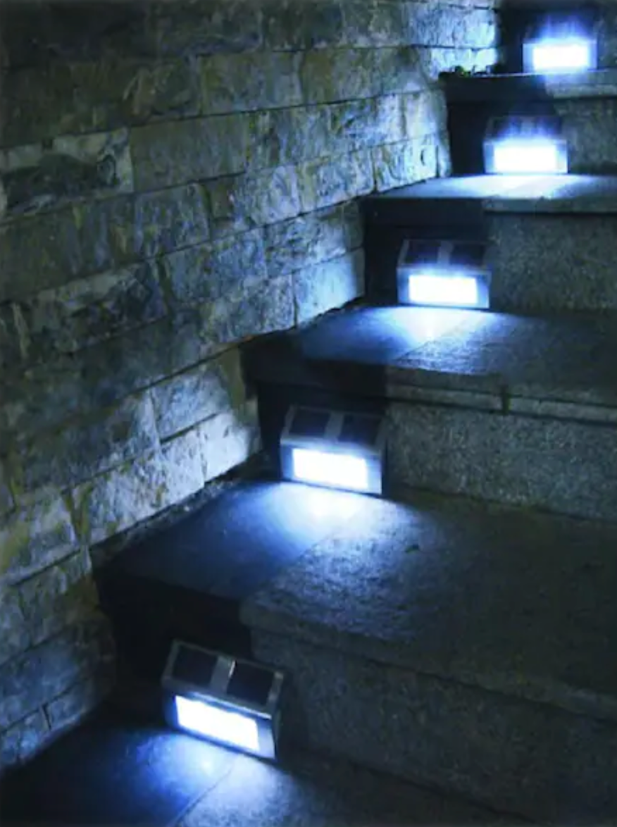 Solar Step Lights by Nature Power Garden (2 pack, Bronze) (21060)