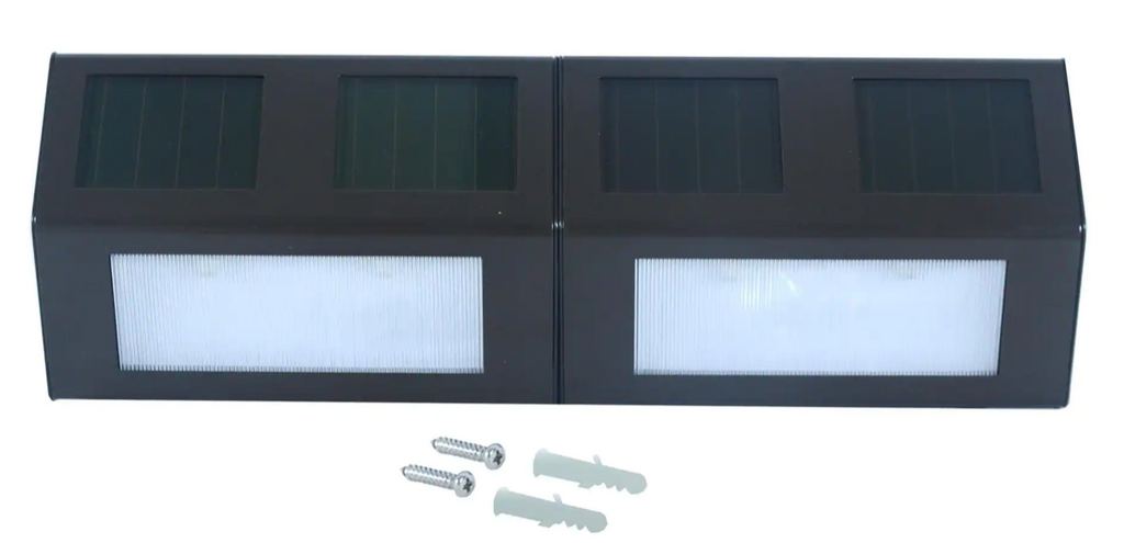 Solar Step Lights by Nature Power Garden (2 pack, Bronze) (21060)