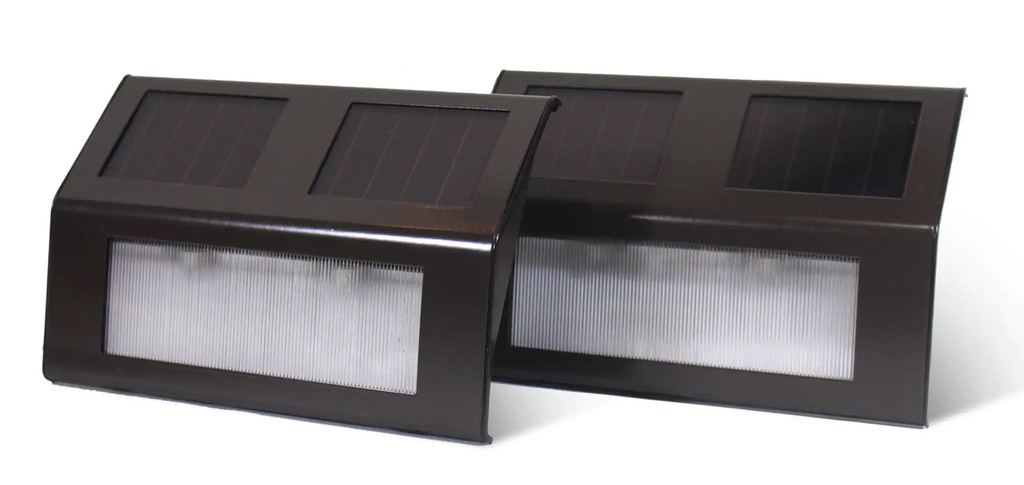 Solar Step Lights by Nature Power Garden (2 pack, Bronze) (21060)
