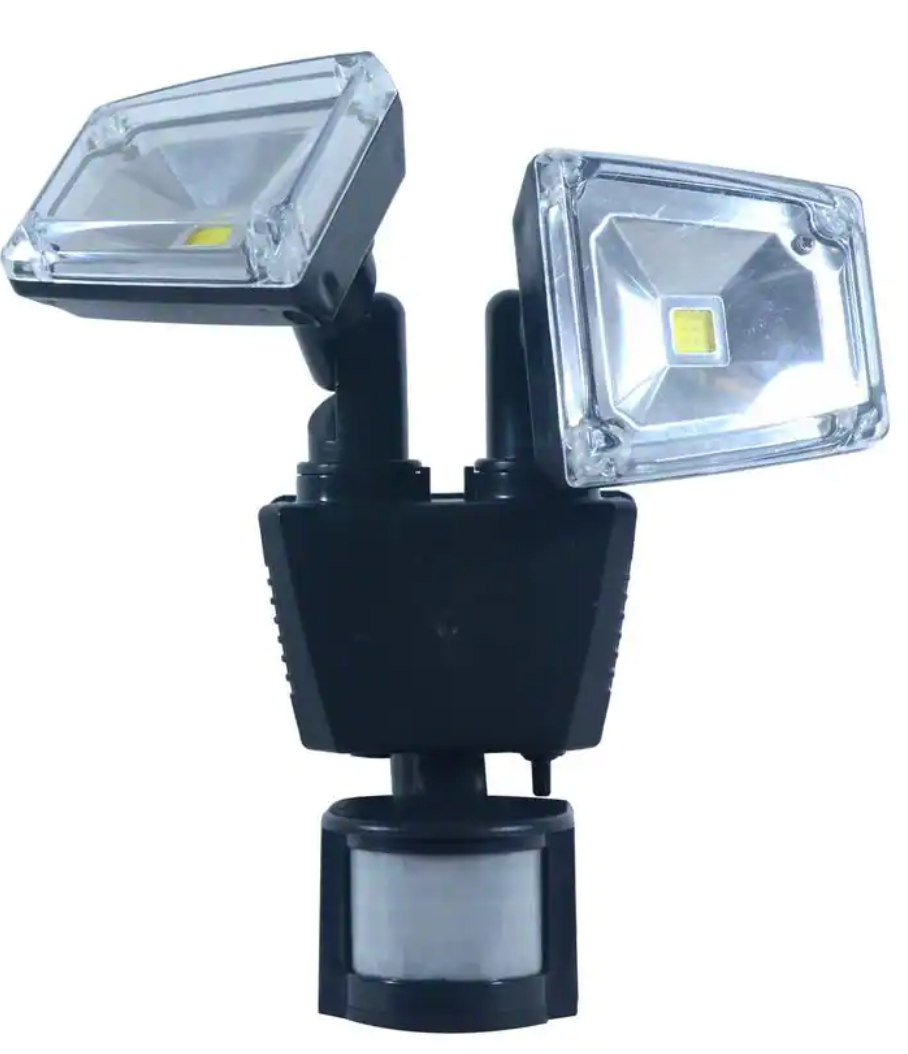 Dual Head Solar Motion Security Light by Nature Power Garden (22060)
