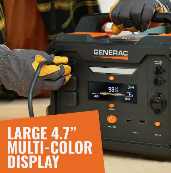 Generac GB1000 Portable Power Station and the Generac GS100 Solar Panel Accessory Package